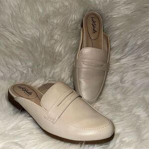 Life Stride‎ Women's Margot Slide Loafers Ivory Cream Size 8.5W Casual Flats